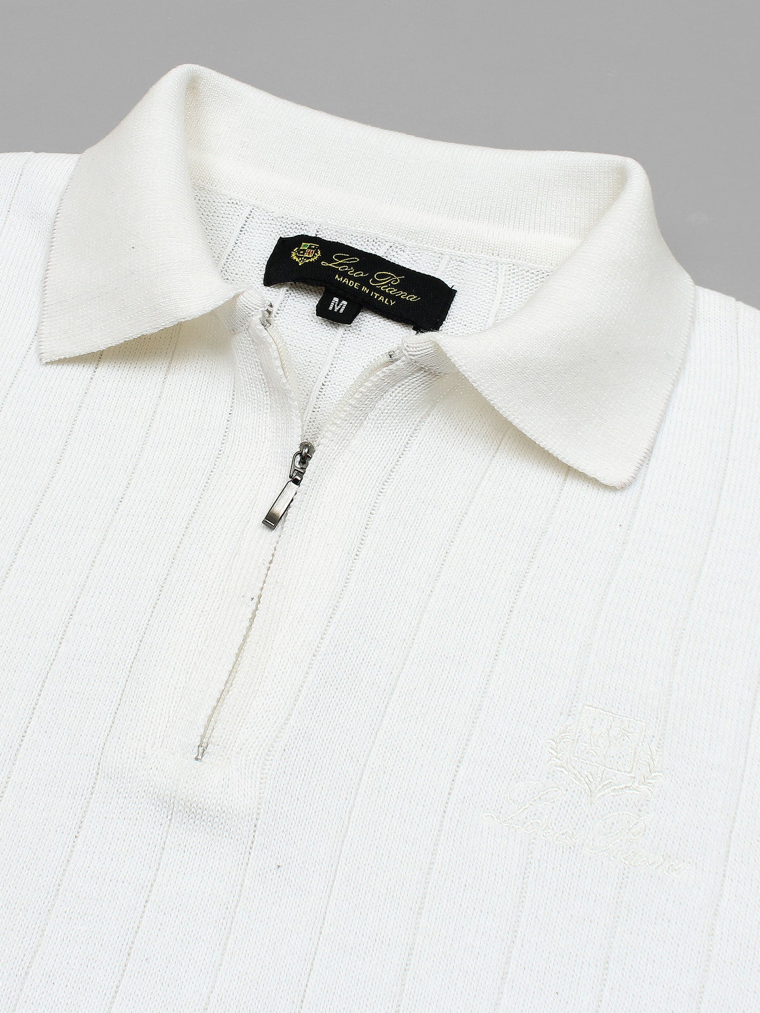 LP knit polo-white