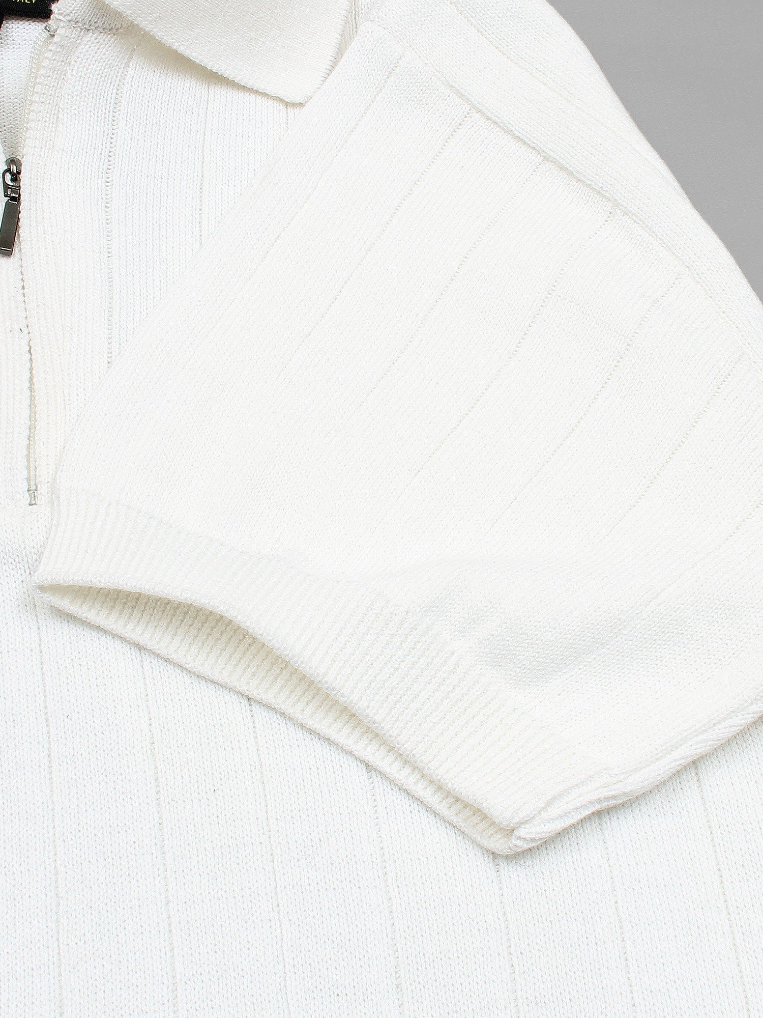 LP knit polo-white