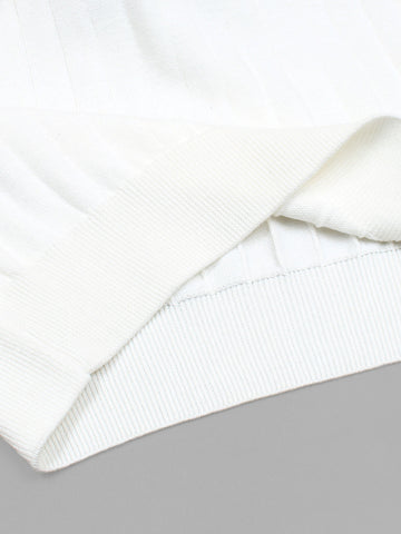 LP knit polo-white