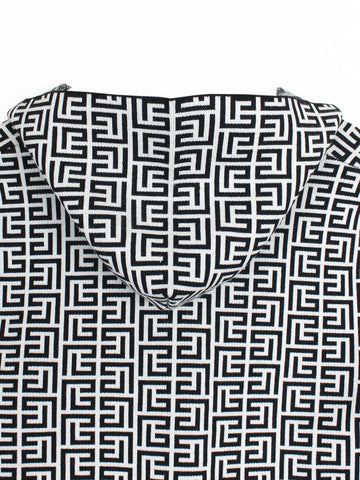 The Labyrinth Monogram Knit Set (Black & White)