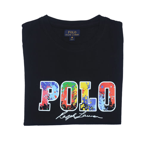 PRL printed T Shirt-black - brandahub