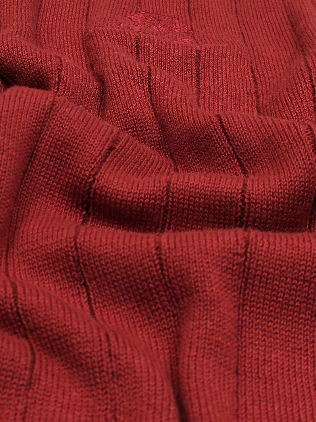 LP cable knit polo-red