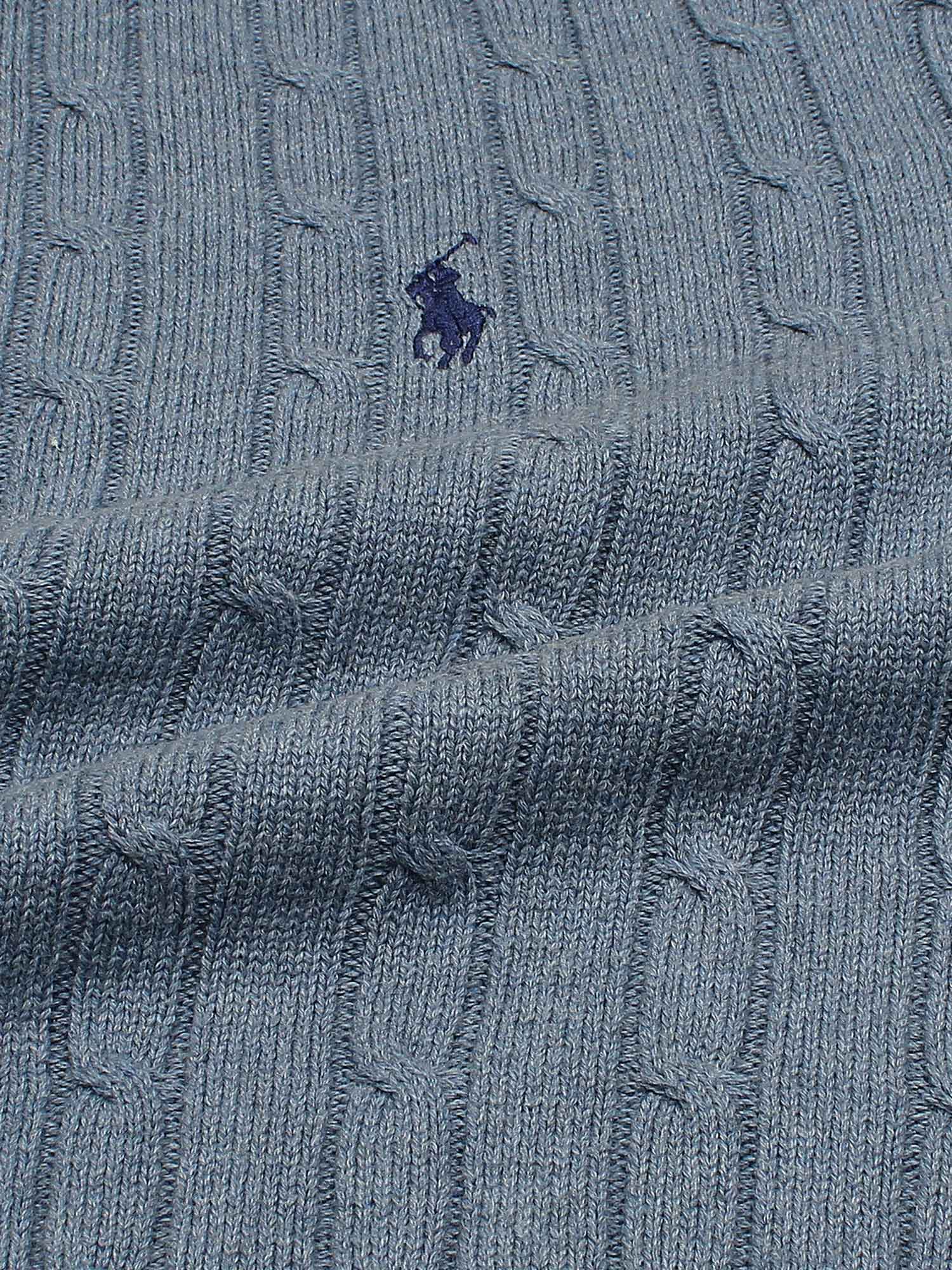 RL Cable-Knit Cotton Sweater (powder blue)