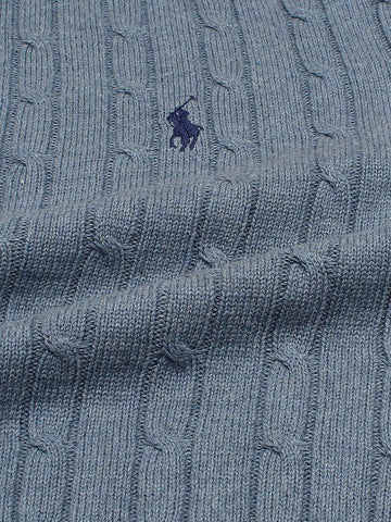 RL Cable-Knit Cotton Sweater (powder blue)
