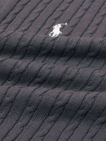 Brandahub polo shirts RL cable knit polo-grey
