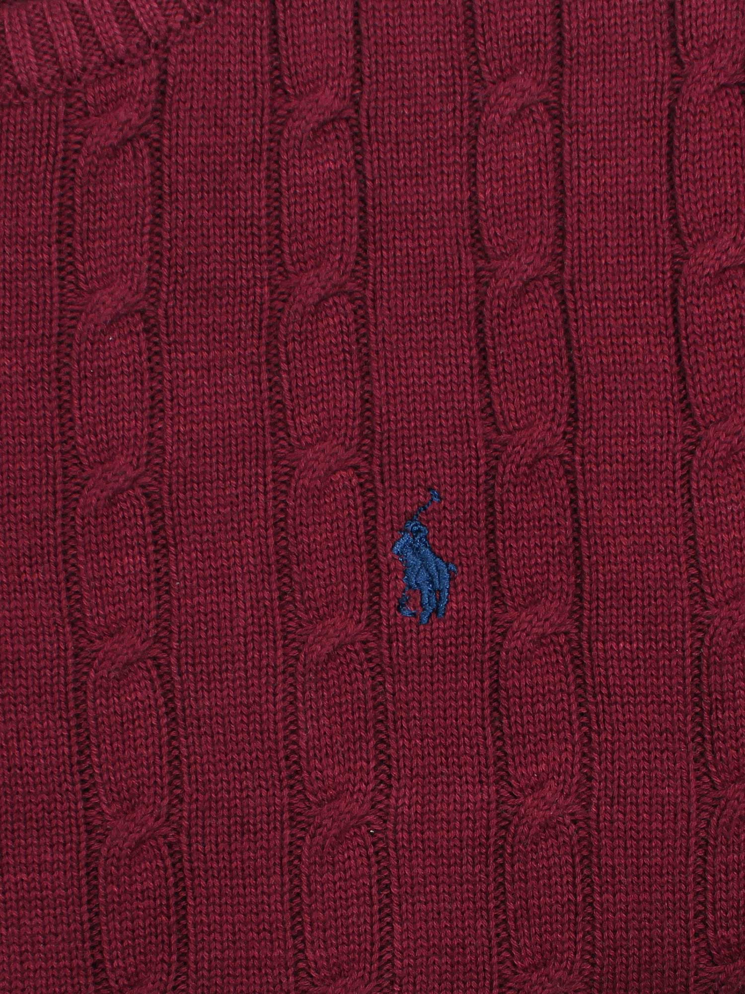 Brandahub sweaters RL Cable-Knit Cotton Sweater (maroon)