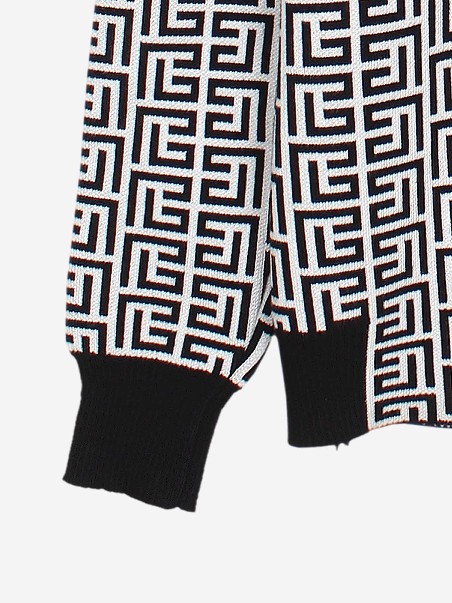 The Labyrinth Monogram Knit Set (Black & White)