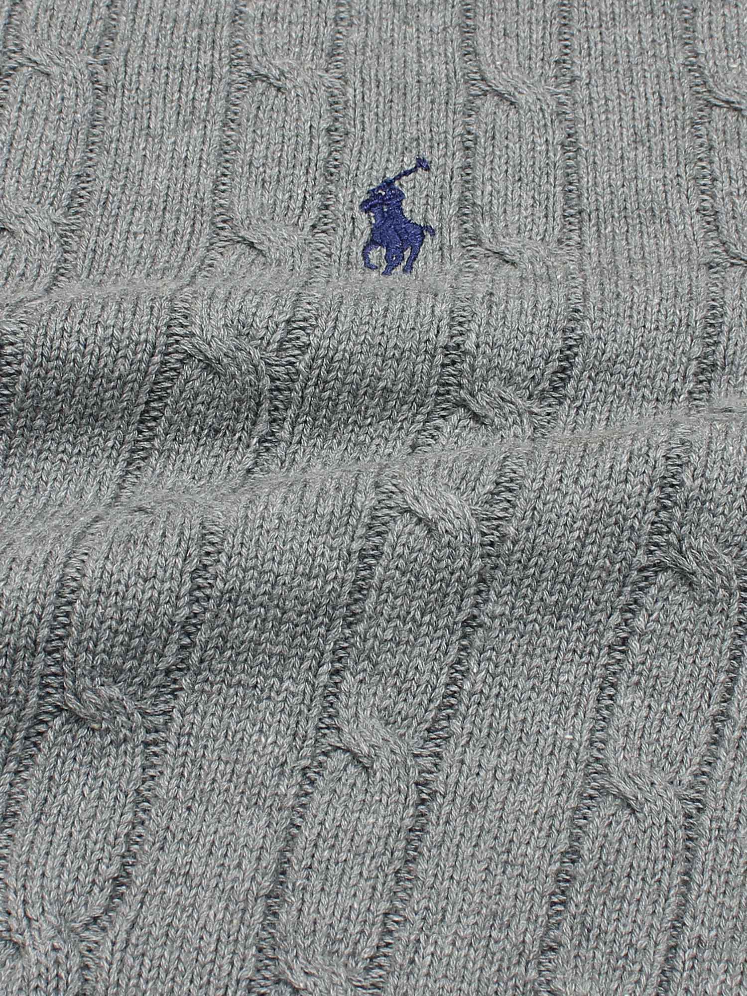 RL Cable-Knit Cotton Sweater (heather grey)