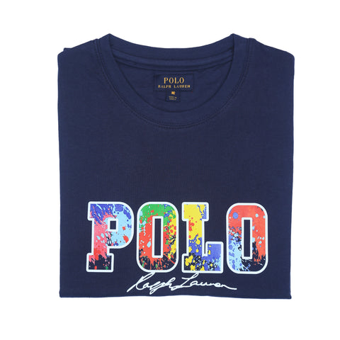 PRL printed T Shirt-navy blue - brandahub