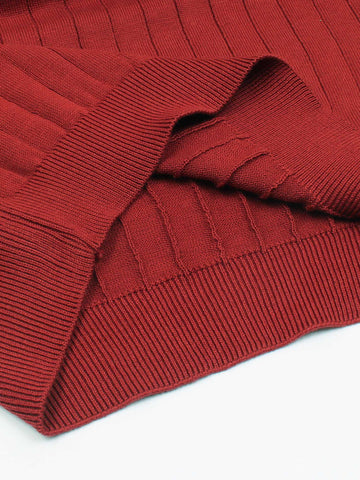 LP knit polo-red