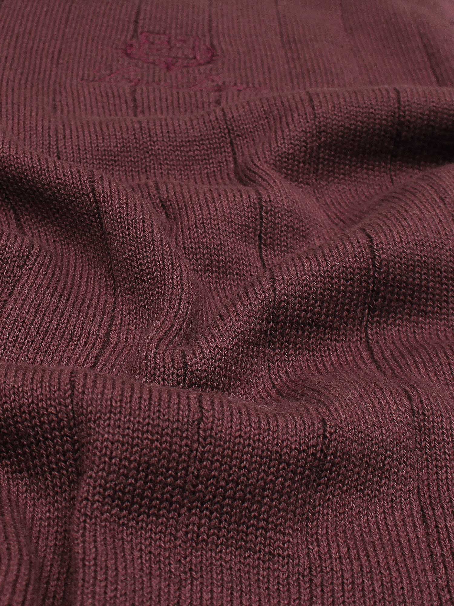 LP knit polo-maroon