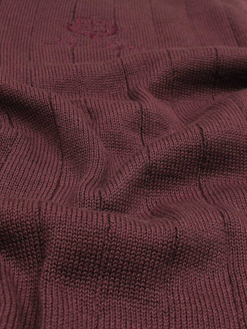 LP knit polo-maroon