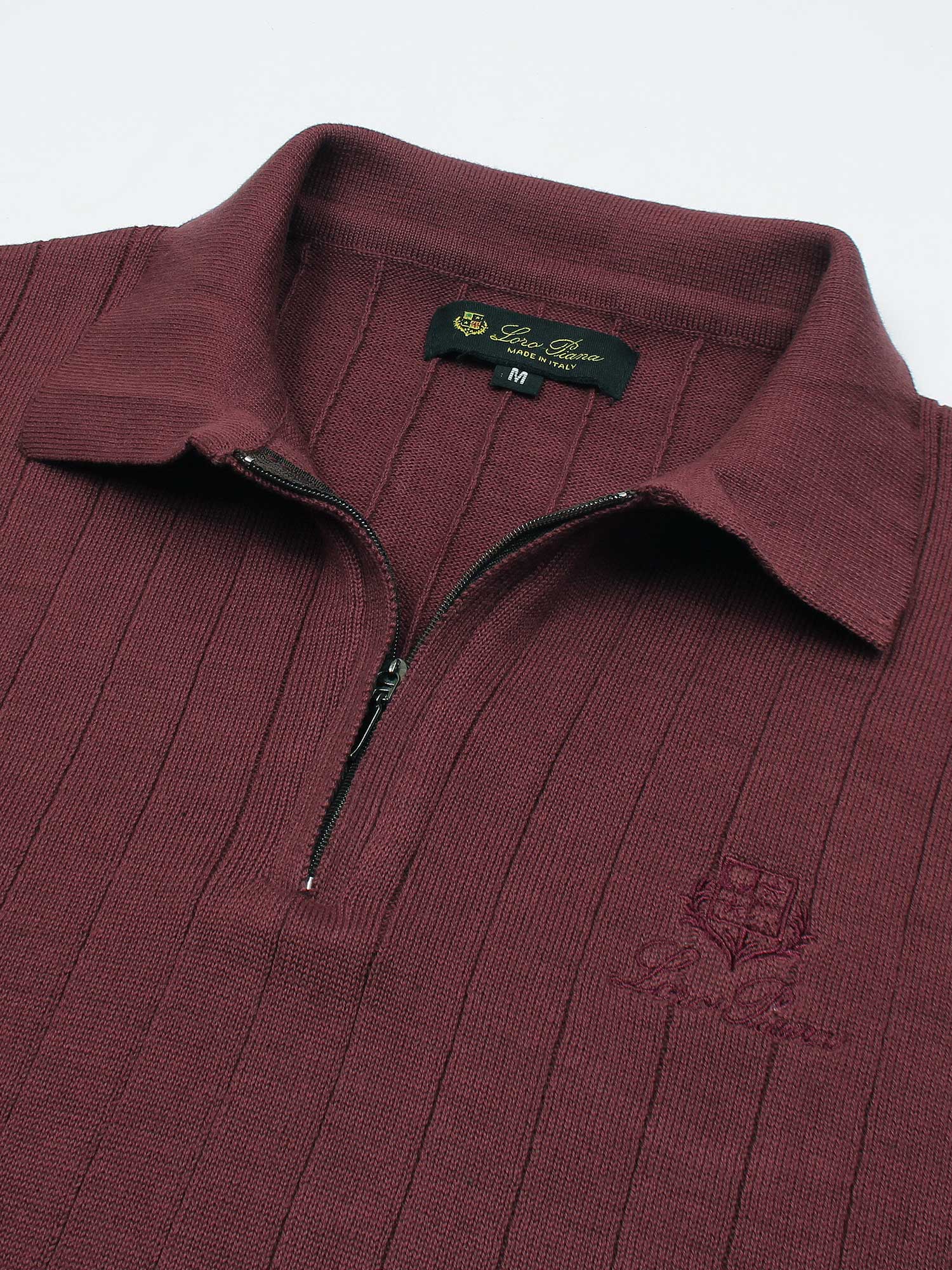 LP knit polo-maroon