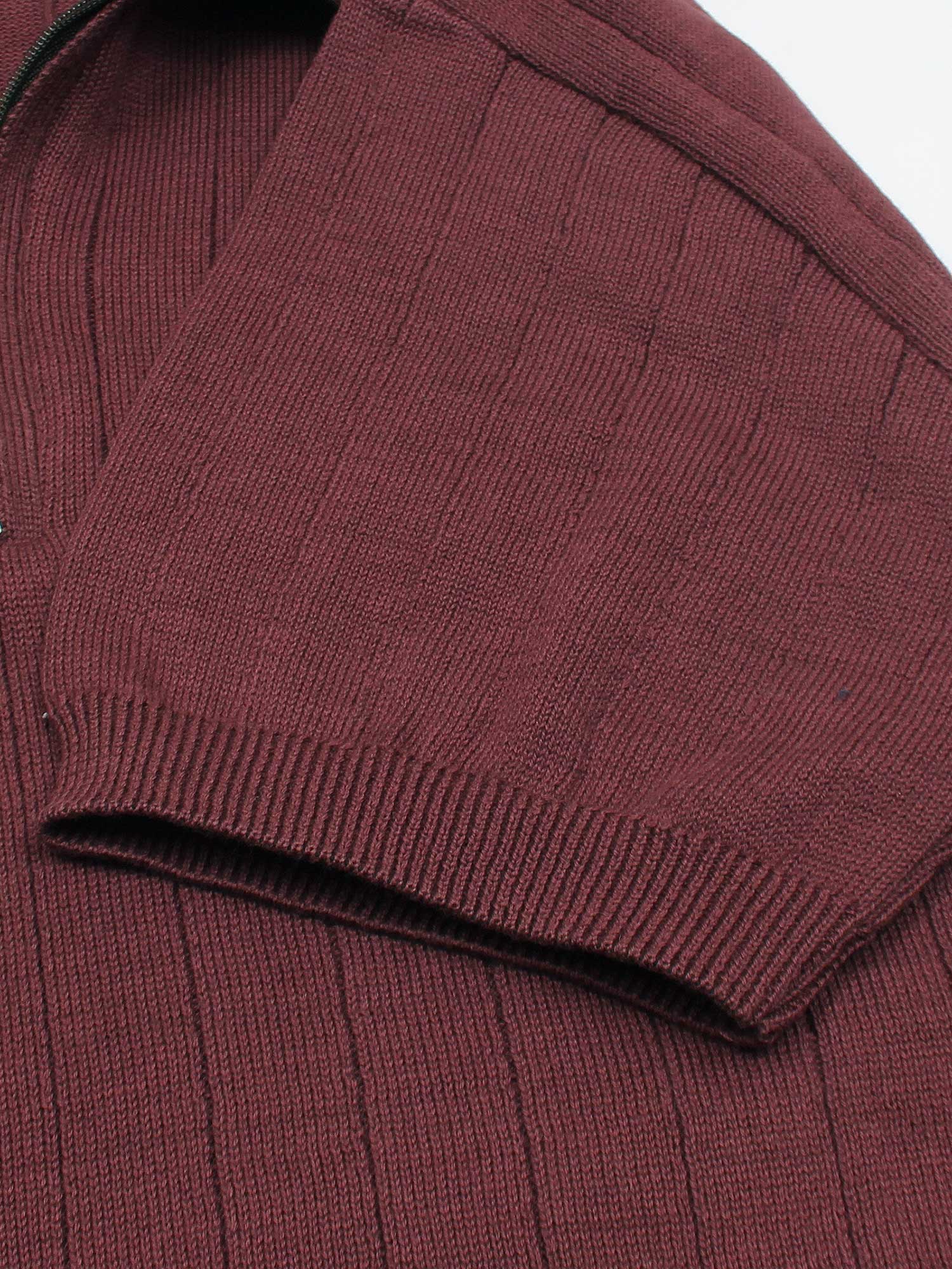 LP knit polo-maroon