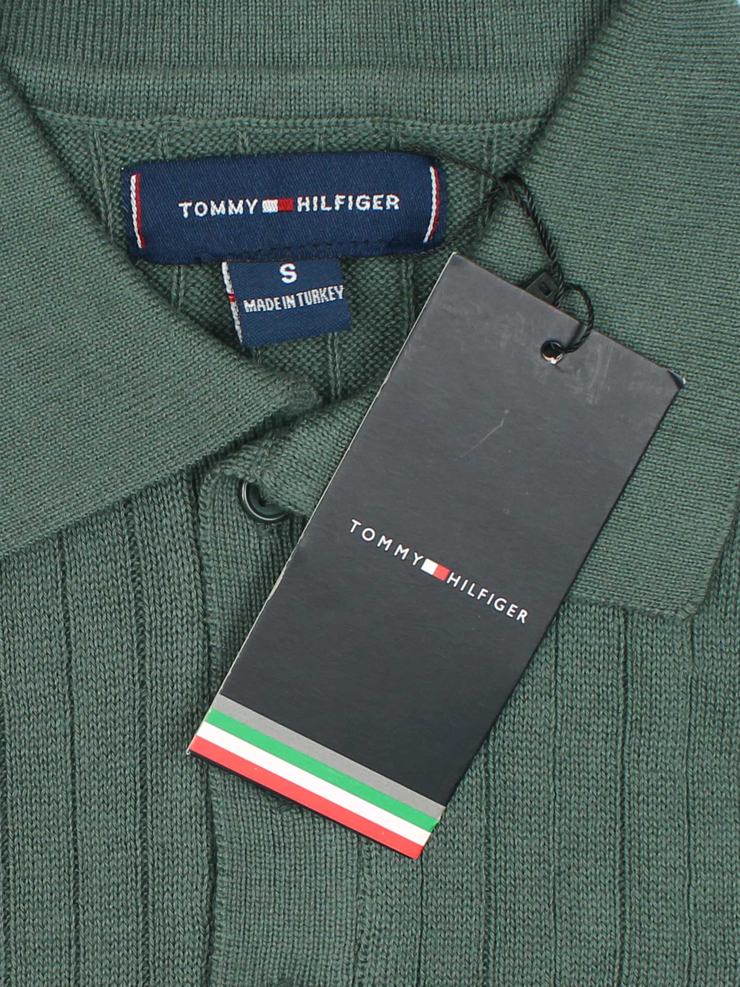 Th knit polo- British green