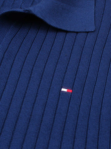 Th knit polo- blue
