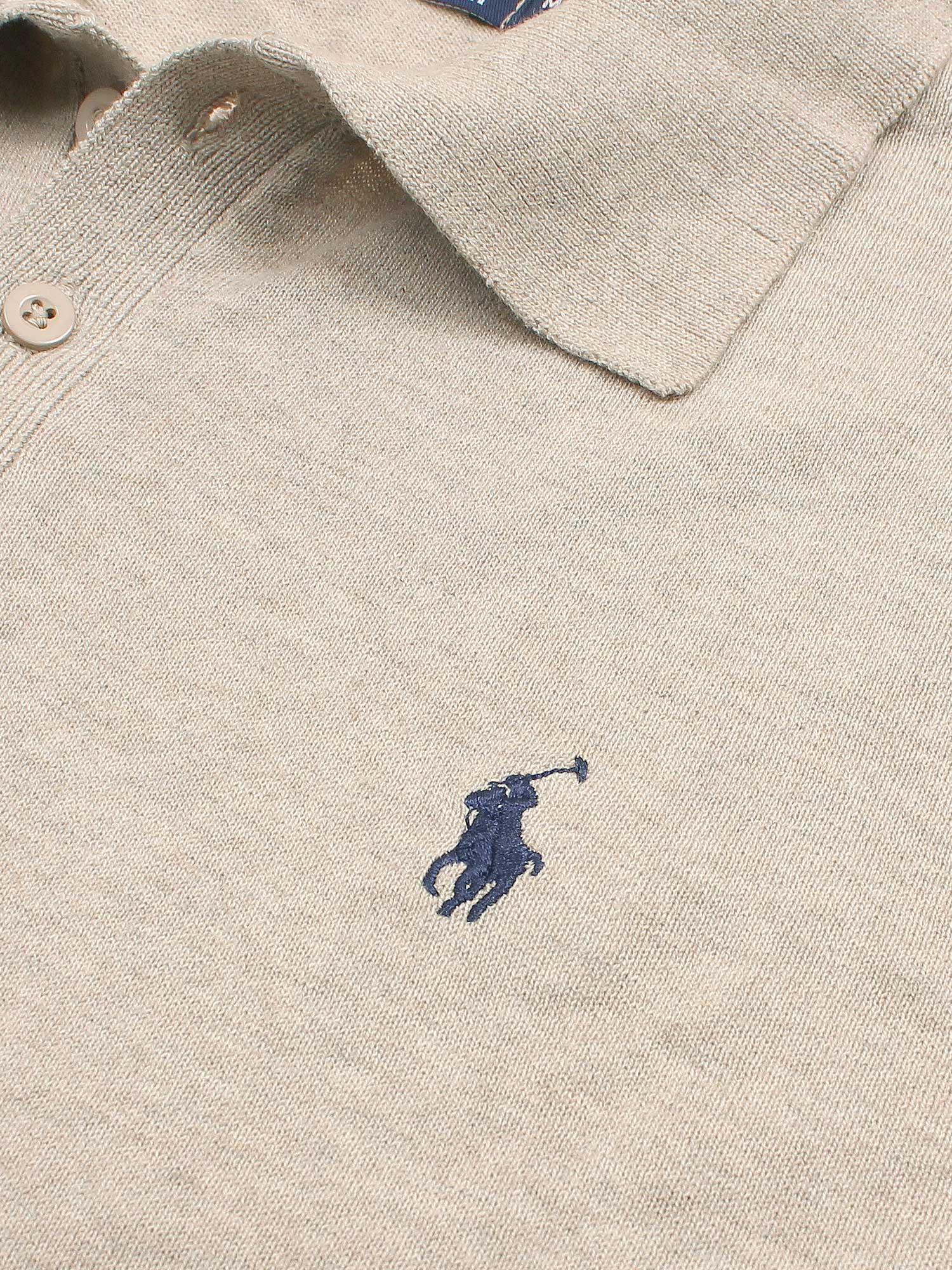 Brandahub polo shirts Premium Rl knit polo-heather beige