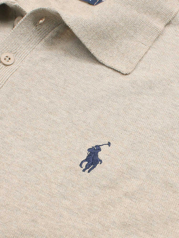 Brandahub polo shirts Premium Rl knit polo-heather beige