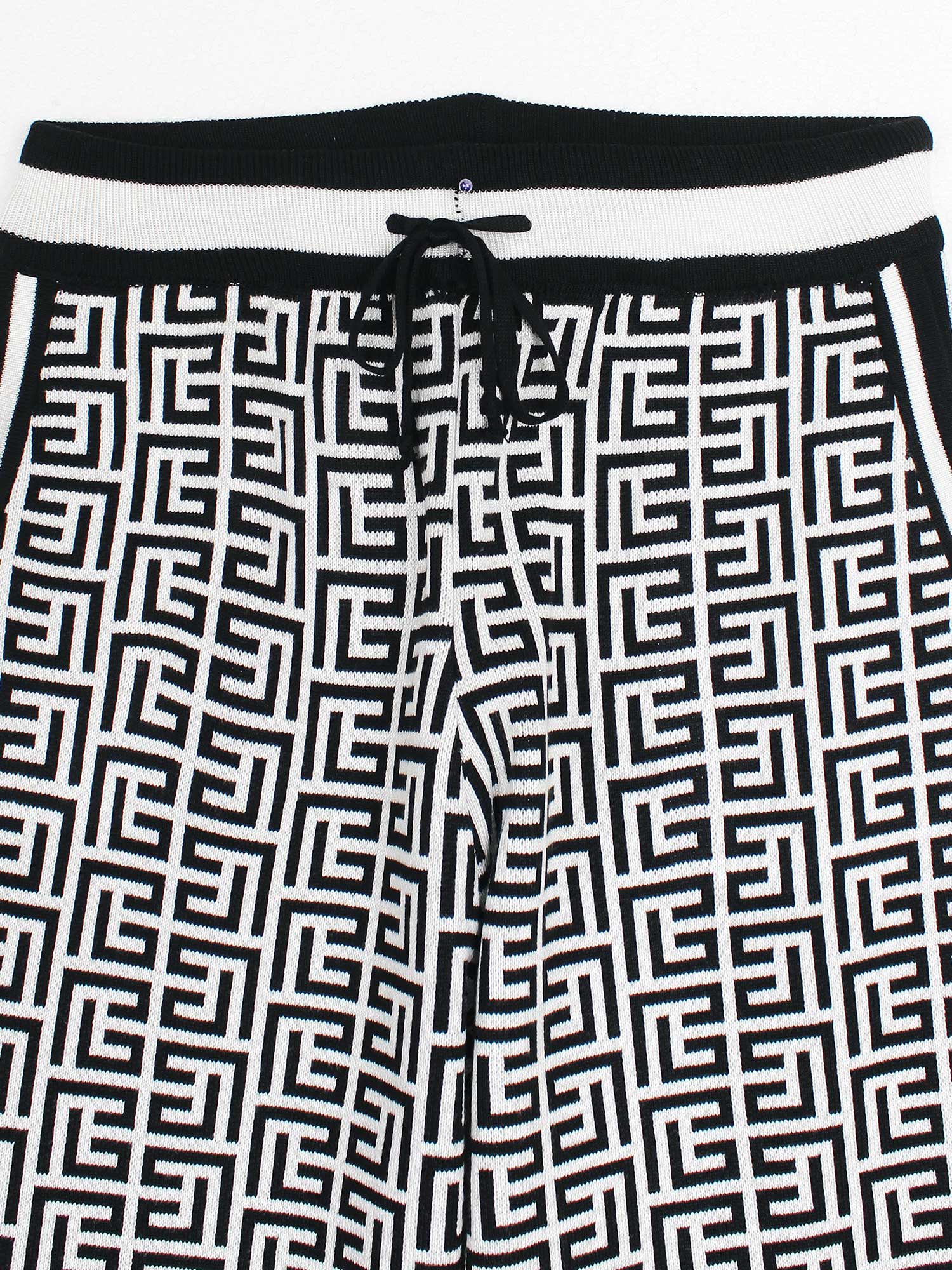 The Labyrinth Monogram Knit Set (Black & White)