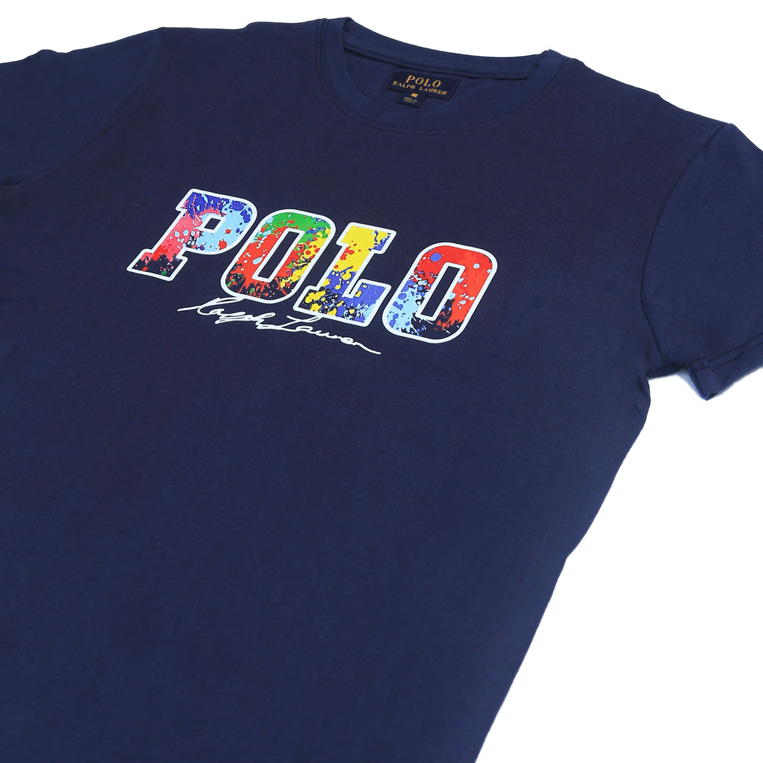 PRL printed T Shirt-navy blue