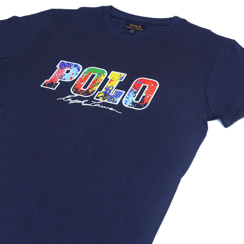 PRL printed T Shirt-navy blue - brandahub