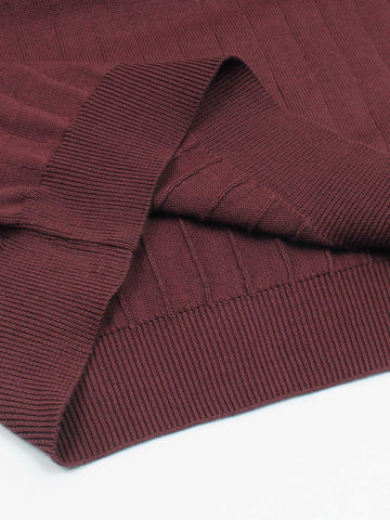 LP knit polo-maroon