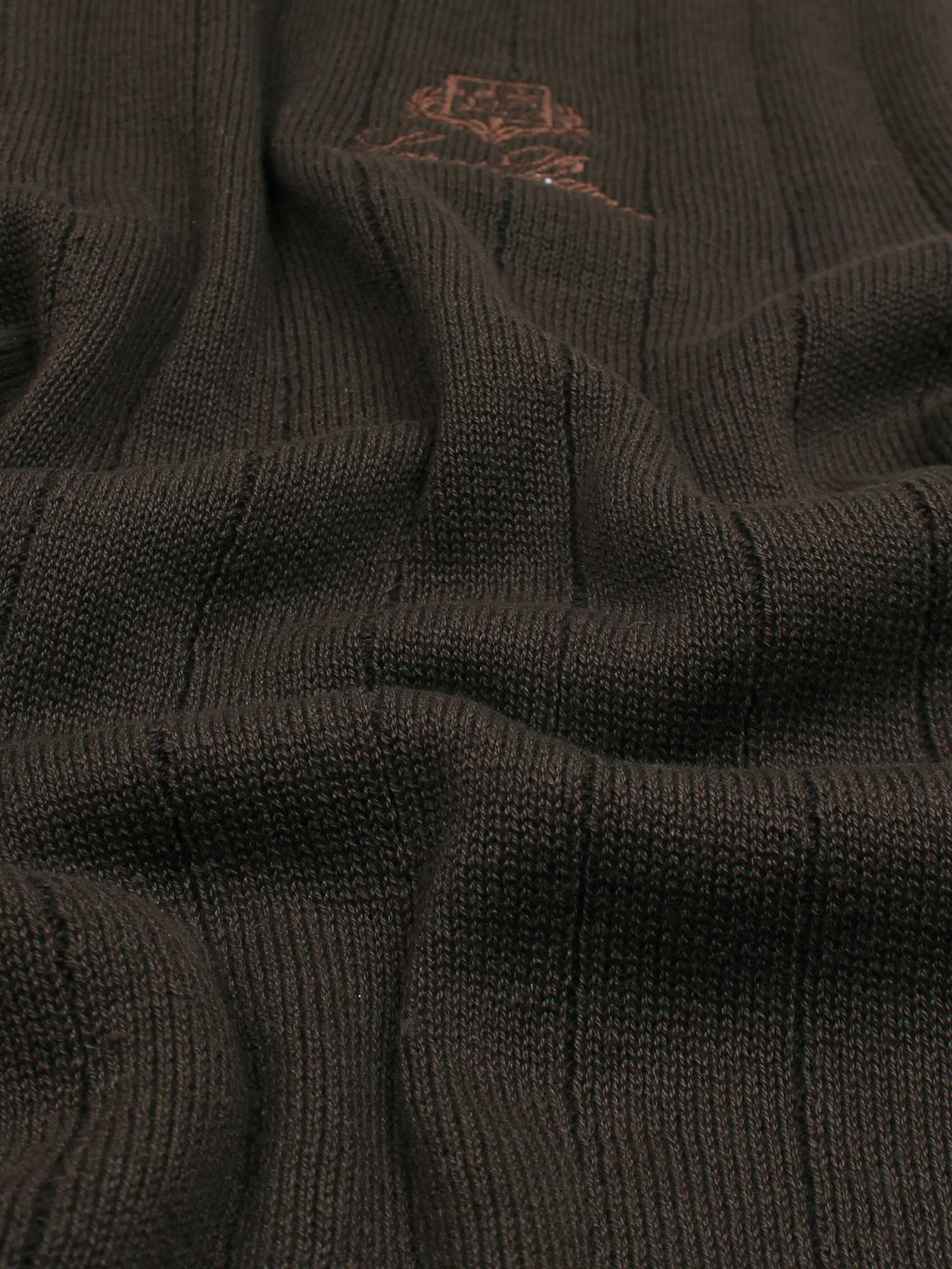 LP knit polo-brown