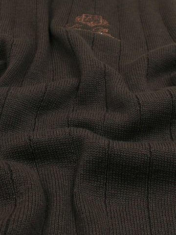 LP knit polo-brown