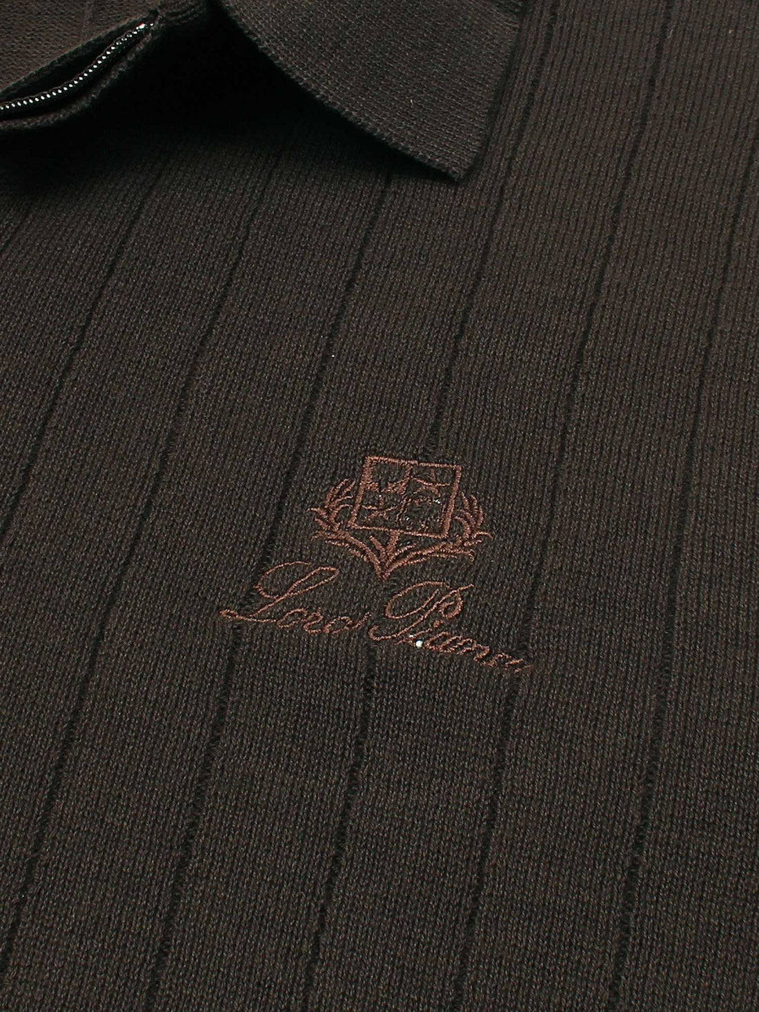 LP knit polo-brown
