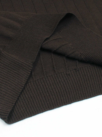 LP knit polo-brown