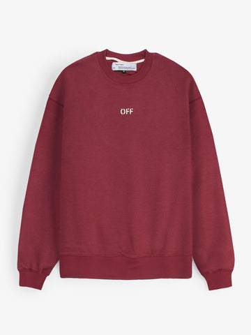 The OFF Fleece Sweatshirt (maroon) unisex