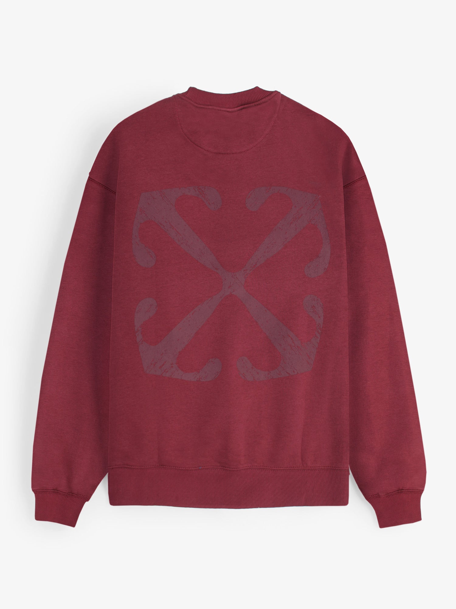 The OFF Fleece Sweatshirt (maroon) unisex