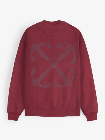 The OFF Fleece Sweatshirt (maroon) unisex