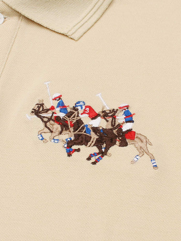 RL triple pony polo- beige