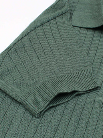 Th knit polo- British green