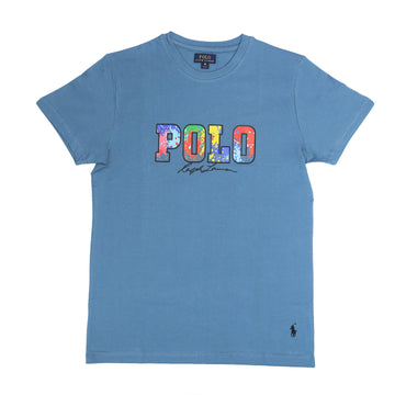 PRL printed T Shirt- sky blue