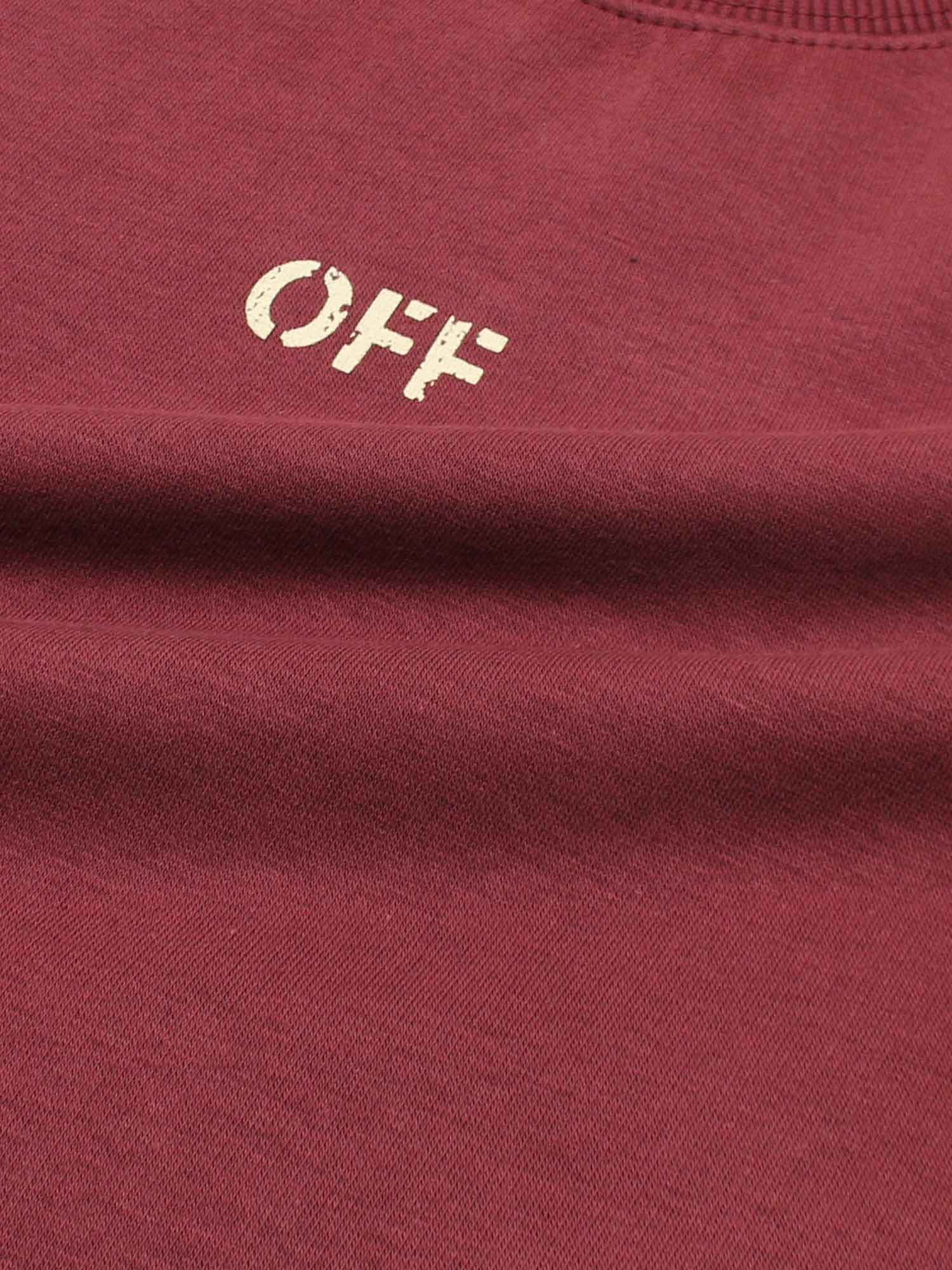 The OFF Fleece Sweatshirt (maroon) unisex