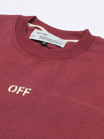 The OFF Fleece Sweatshirt (maroon) unisex