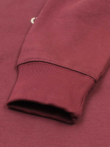 The OFF Fleece Sweatshirt (maroon) unisex