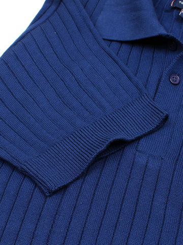 Th knit polo- blue