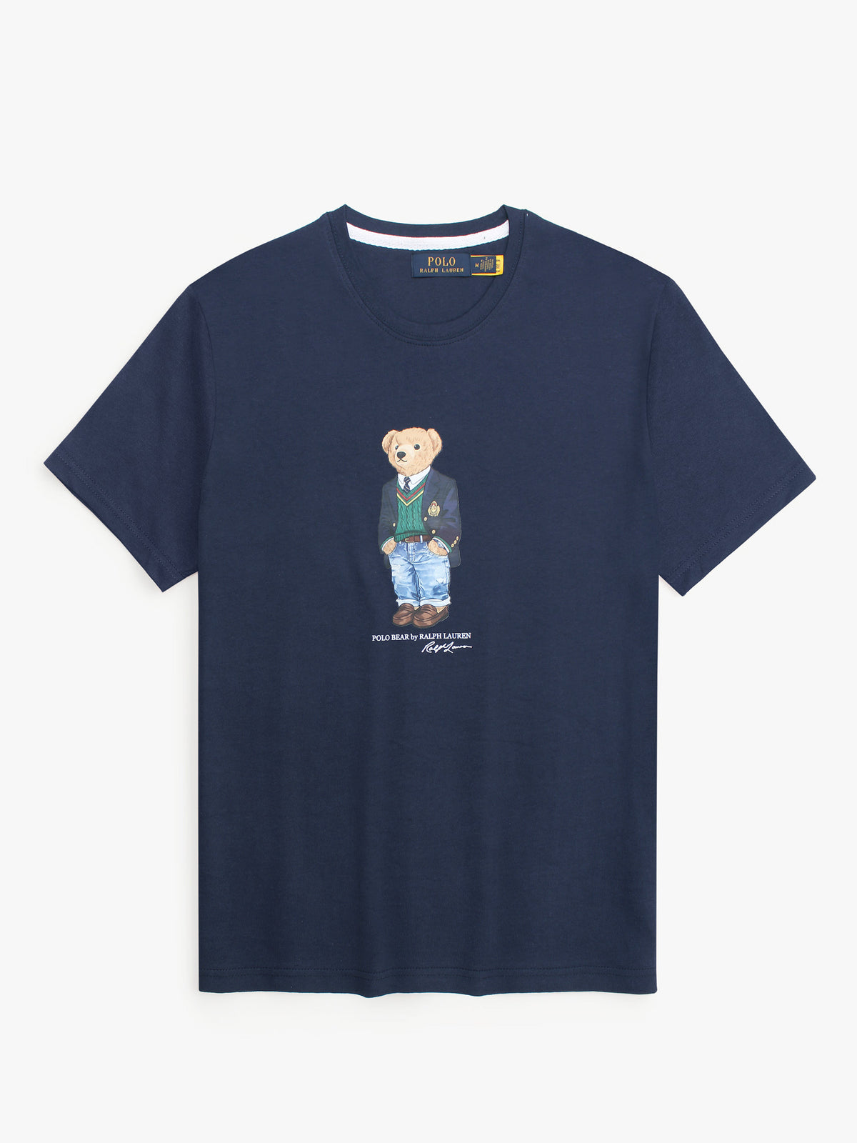 PRL bear T Shirt-navy blue