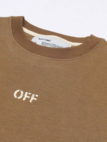 The OFF Fleece Sweatshirt (camel) unisex