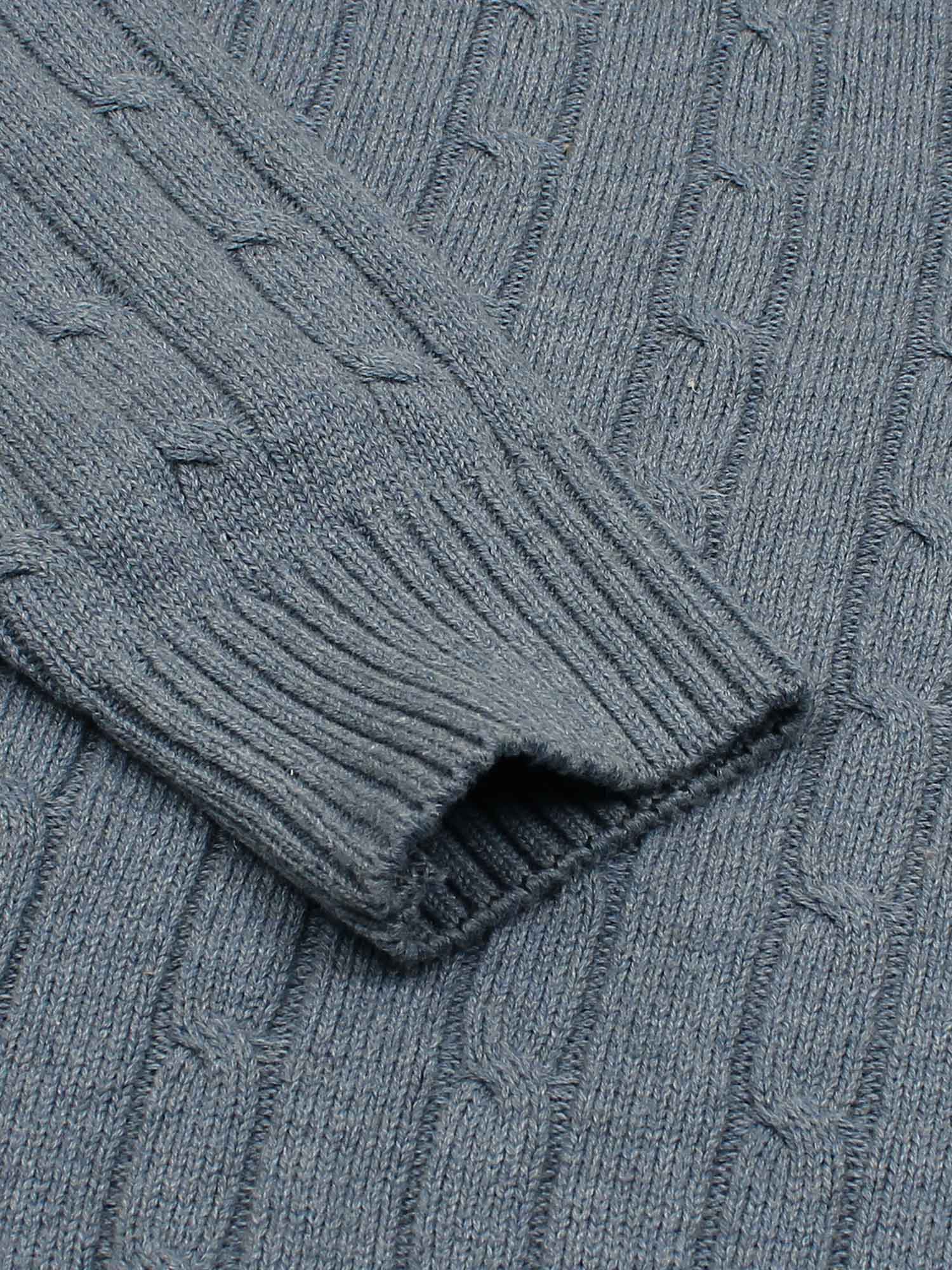 RL Cable-Knit Cotton Sweater (powder blue)