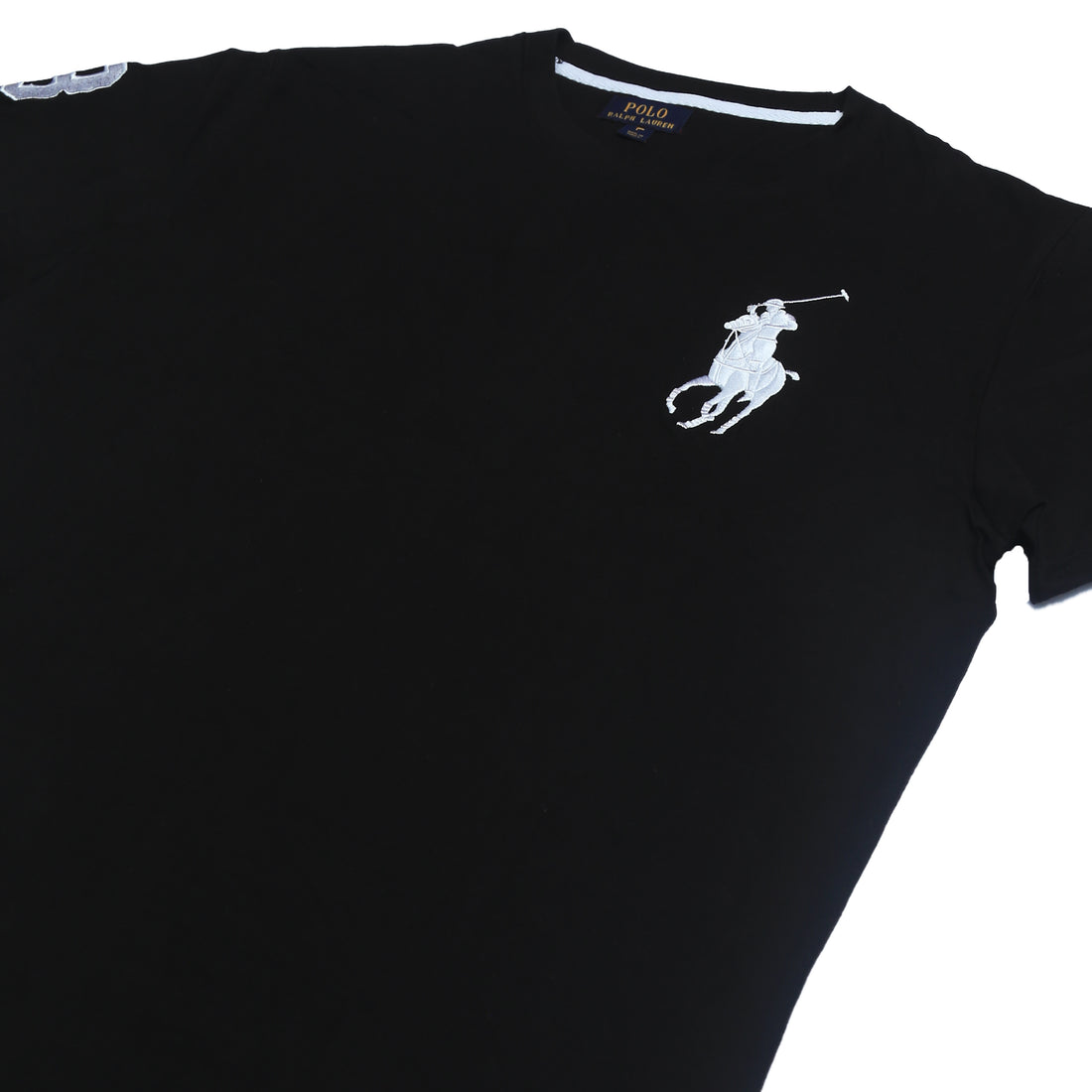 PRL Big Pony T Shirt-black with white