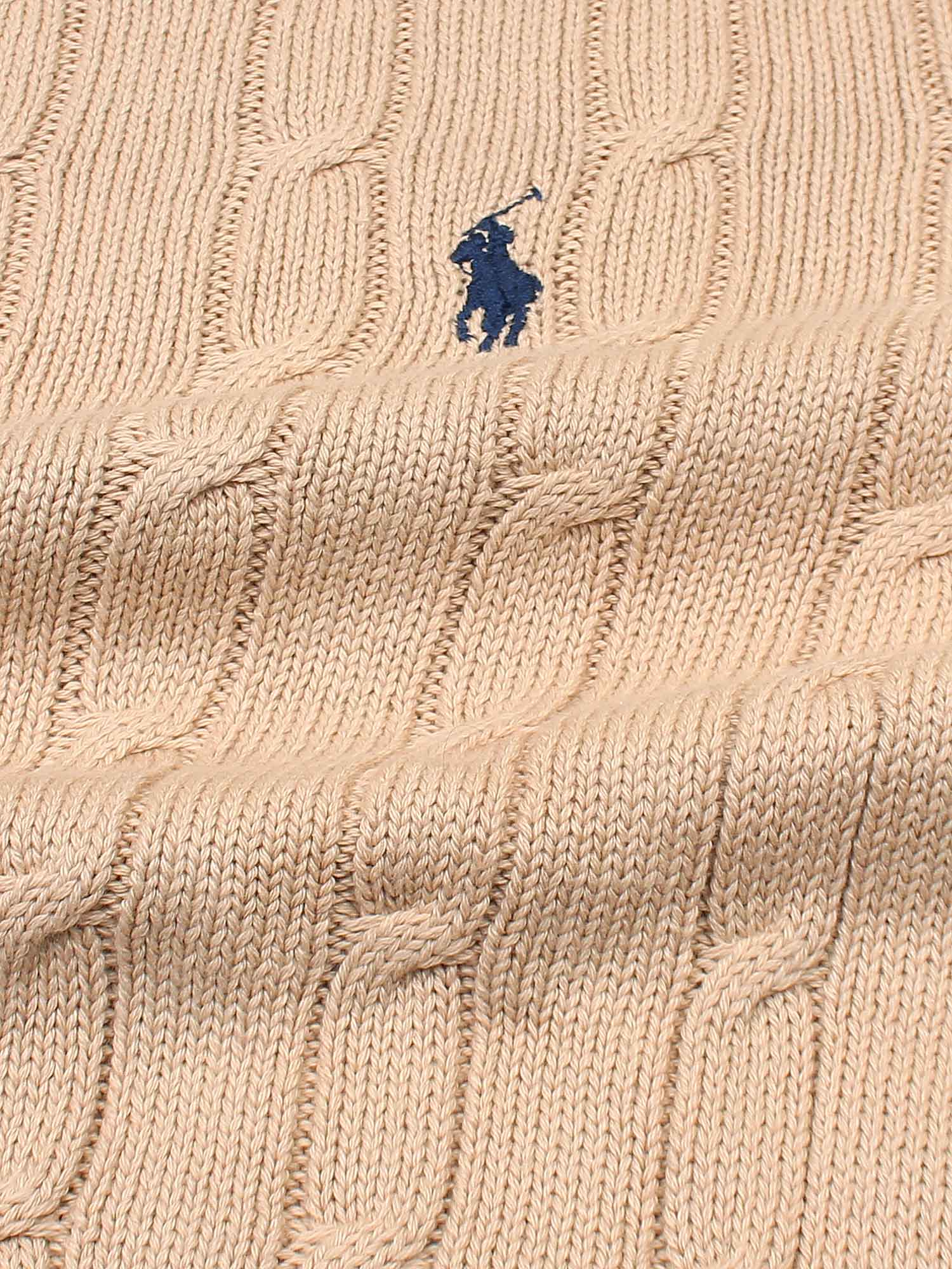 RL Cable-Knit Cotton Sweater (cream)
