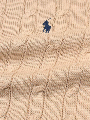 RL Cable-Knit Cotton Sweater (cream)