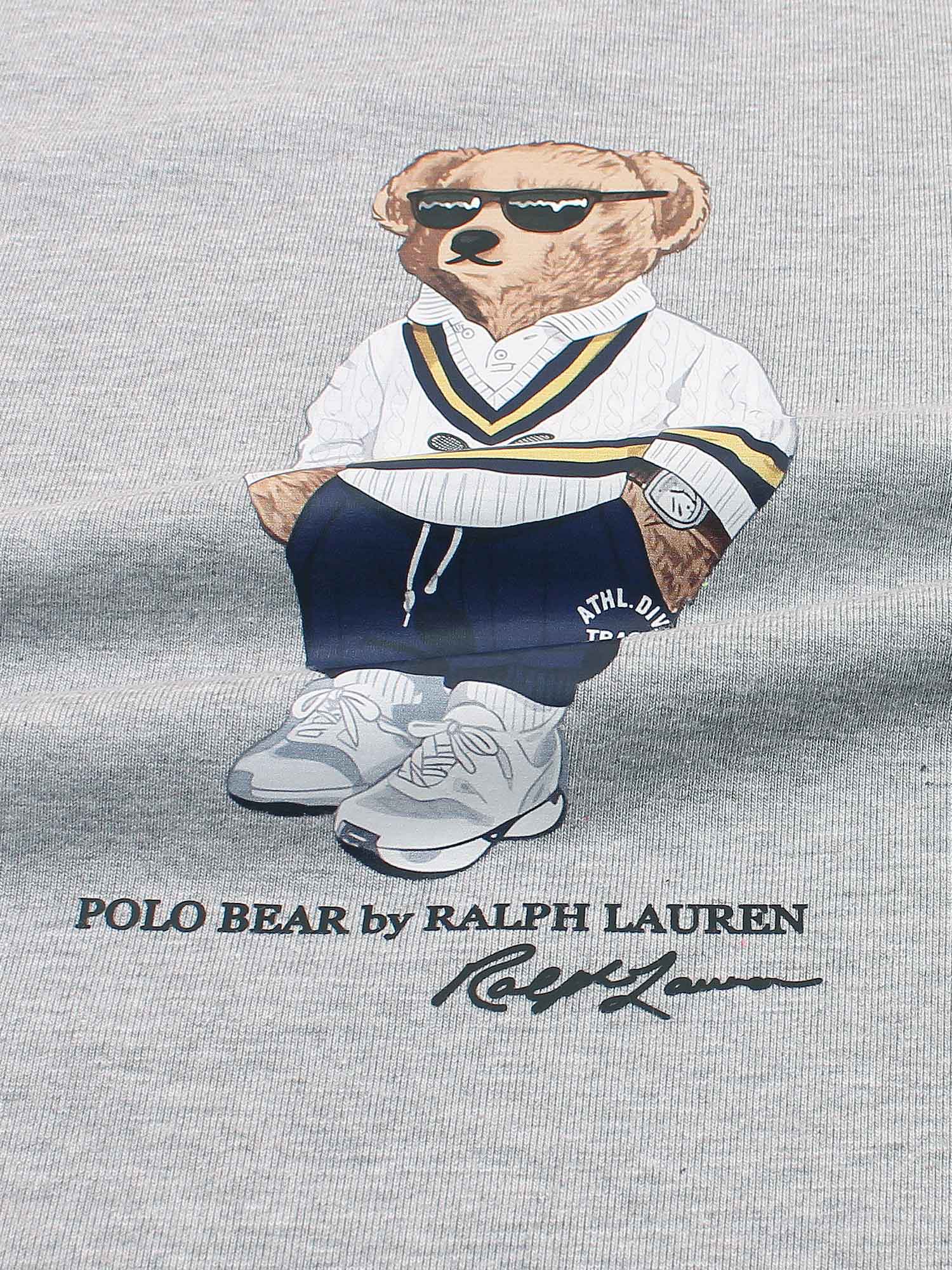 Brandahub T-shirts PRL bear T Shirt-heather grey