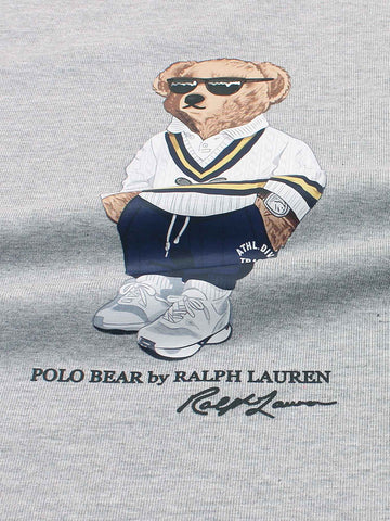 Brandahub T-shirts PRL bear T Shirt-heather grey