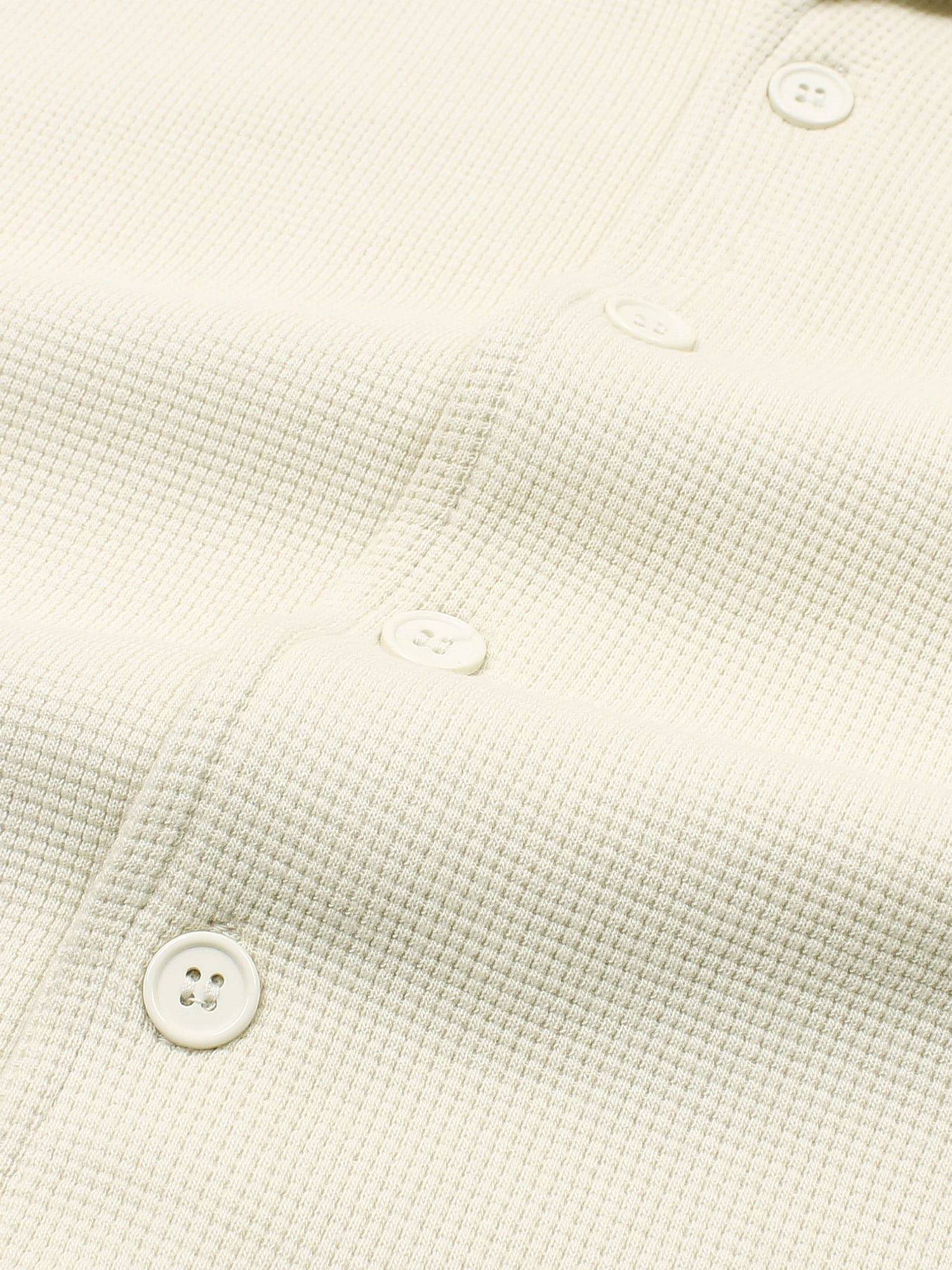 Brandahub polo shirts Premium Zr Waffle knit Resort collar shirt-(light beige)