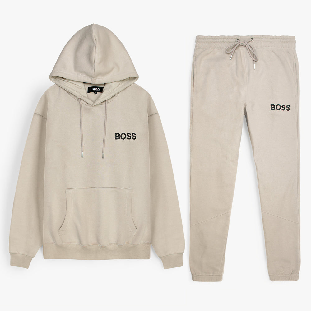 Hb fleece tracksuit (beige)